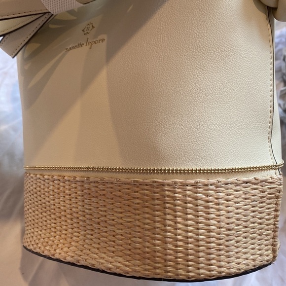 Nanette Lepore 'Rice' Rattan Reese Convertible Bucket Bags - Picture 13 of 15